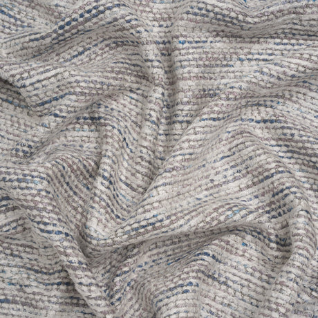 Recycled Olefin and Acrylic Upholstery Boucle and Chenille Tweed - Dusk Stripes - Virginia Collection