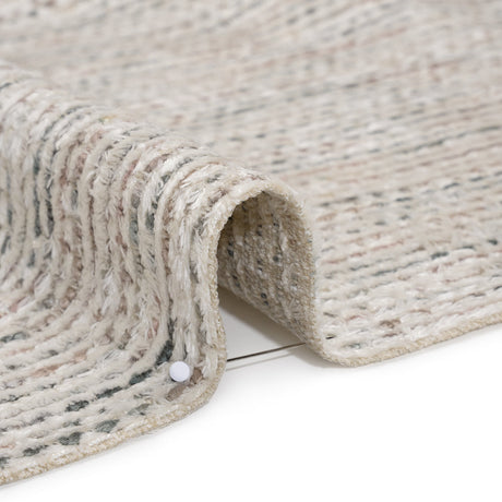 Recycled Olefin and Acrylic Upholstery Boucle and Chenille Tweed - Glacier Stripes - Virginia Collection