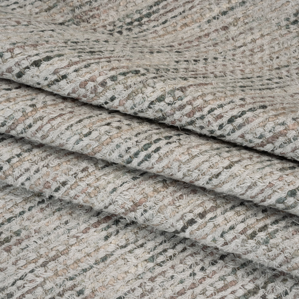 Recycled Olefin and Acrylic Upholstery Boucle and Chenille Tweed - Marble Stripes - Virginia Collection