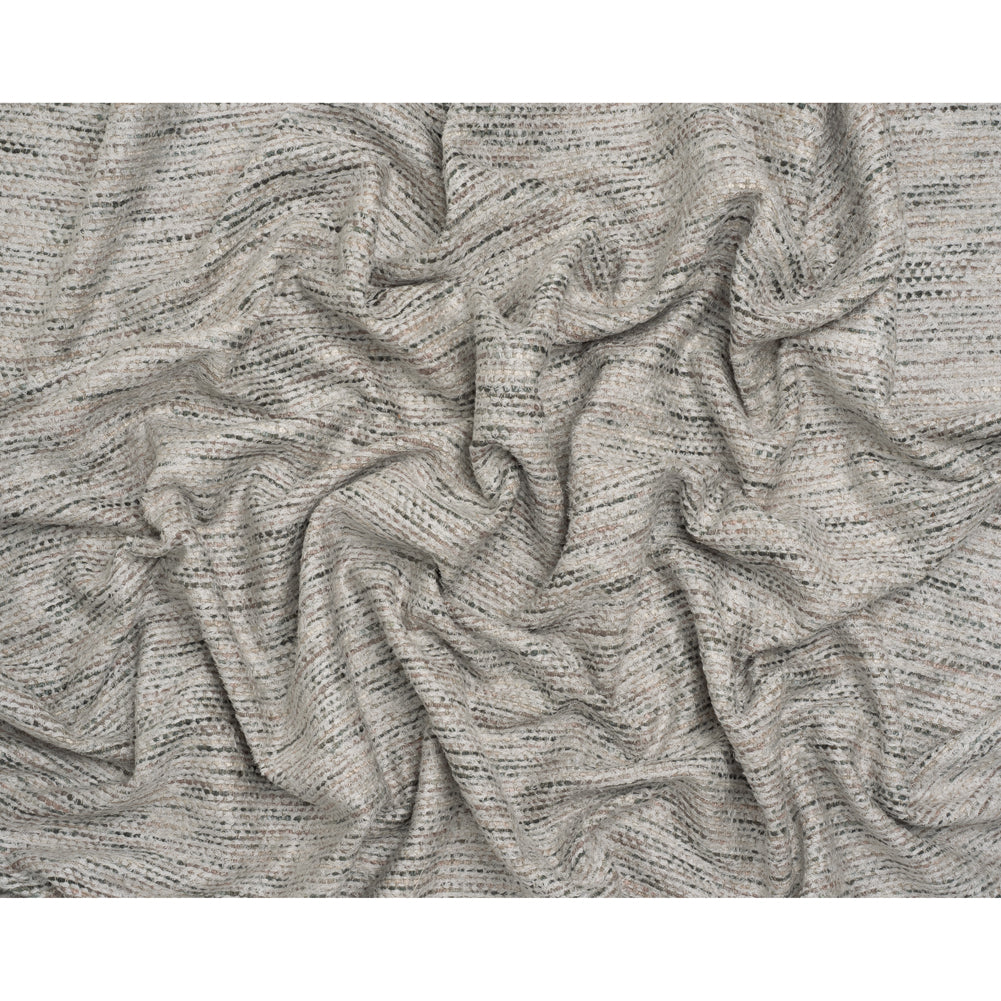 Recycled Olefin and Acrylic Upholstery Boucle and Chenille Tweed - Marble Stripes - Virginia Collection