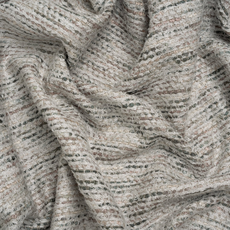 Recycled Olefin and Acrylic Upholstery Boucle and Chenille Tweed - Marble Stripes - Virginia Collection