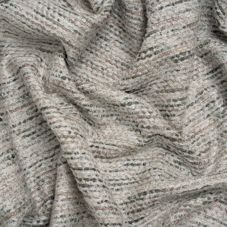 Recycled Olefin and Acrylic Upholstery Boucle and Chenille Tweed - Marble Stripes - Virginia Collection