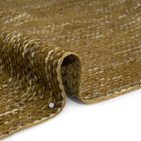 Recycled Olefin and Acrylic Upholstery Boucle and Chenille Tweed - Moss Stripes - Virginia Collection