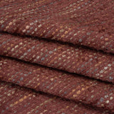 Recycled Olefin and Acrylic Upholstery Boucle and Chenille Tweed - Sangria Stripes - Virginia Collection