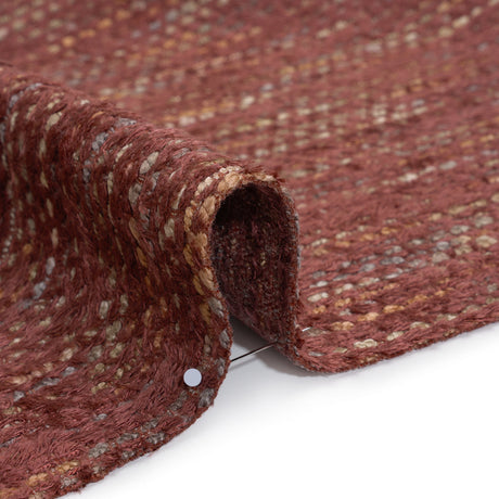Recycled Olefin and Acrylic Upholstery Boucle and Chenille Tweed - Sangria Stripes - Virginia Collection