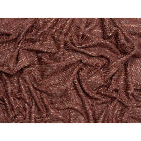 Recycled Olefin and Acrylic Upholstery Boucle and Chenille Tweed - Sangria Stripes - Virginia Collection