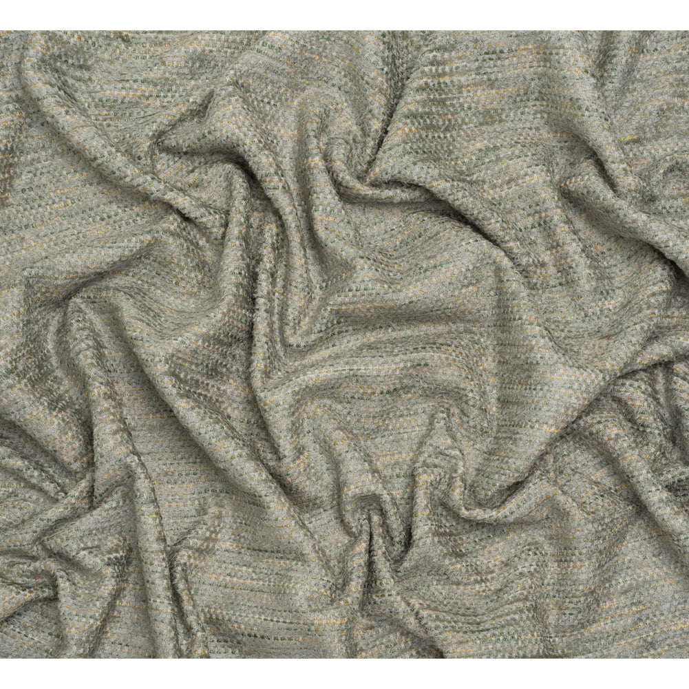 Recycled Olefin and Acrylic Upholstery Boucle and Chenille Tweed - Seaglass Stripes - Virginia Collection
