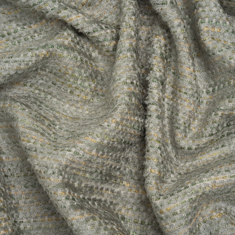 Recycled Olefin and Acrylic Upholstery Boucle and Chenille Tweed - Seaglass Stripes - Virginia Collection
