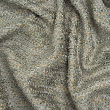 Recycled Olefin and Acrylic Upholstery Boucle and Chenille Tweed - Seaglass Stripes - Virginia Collection