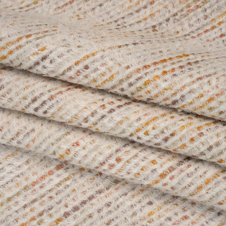 Recycled Olefin and Acrylic Upholstery Boucle and Chenille Tweed - Turmeric Root Stripes - Virginia Collection
