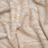 Recycled Olefin and Acrylic Upholstery Boucle and Chenille Tweed - Turmeric Root Stripes - Virginia Collection