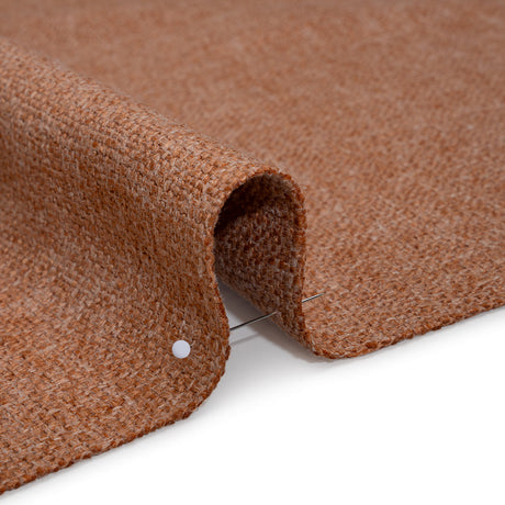 Polyester and Linen Textured Upholstery Woven - Guava - Georgia Collection
