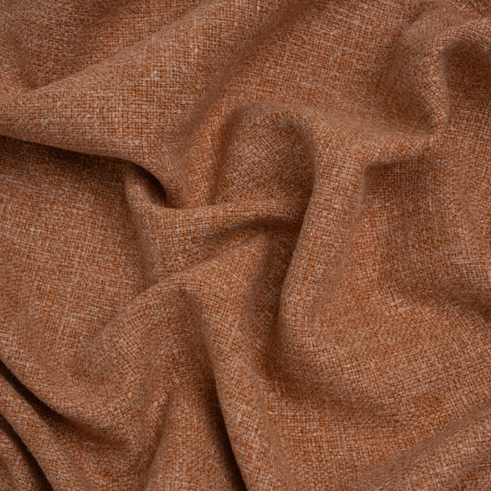 Polyester and Linen Textured Upholstery Woven - Guava - Georgia Collection