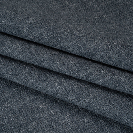 Polyester and Linen Textured Upholstery Woven - Indigo - Georgia Collection