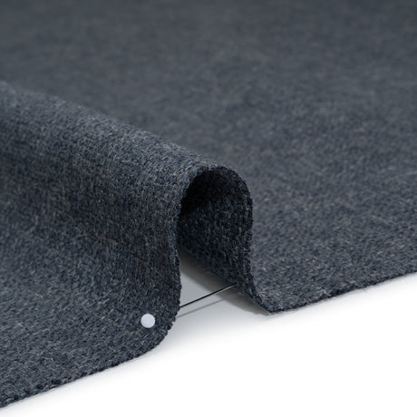 Polyester and Linen Textured Upholstery Woven - Indigo - Georgia Collection