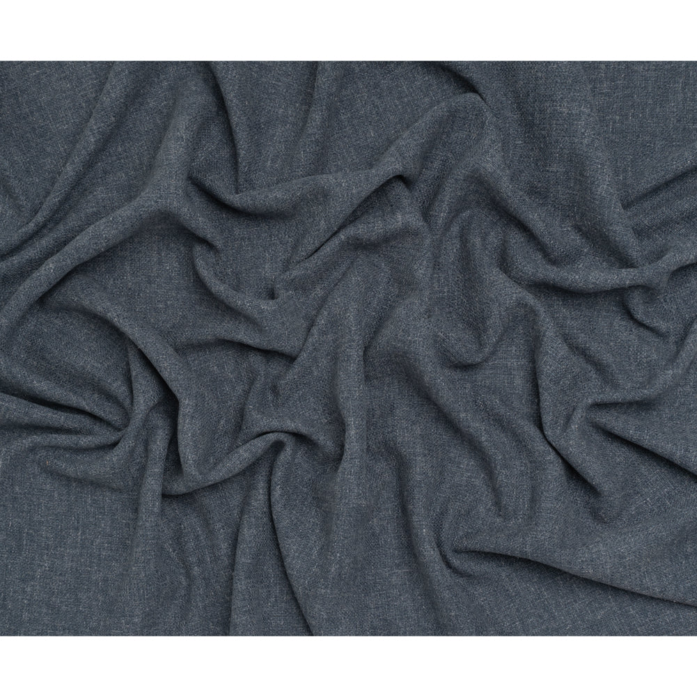 Polyester and Linen Textured Upholstery Woven - Indigo - Georgia Collection