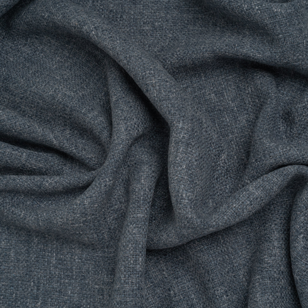Polyester and Linen Textured Upholstery Woven - Indigo - Georgia Collection
