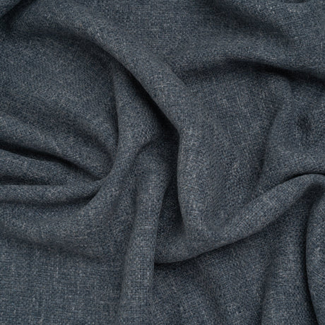 Polyester and Linen Textured Upholstery Woven - Indigo - Georgia Collection