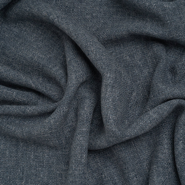Polyester and Linen Textured Upholstery Woven - Indigo - Georgia Collection