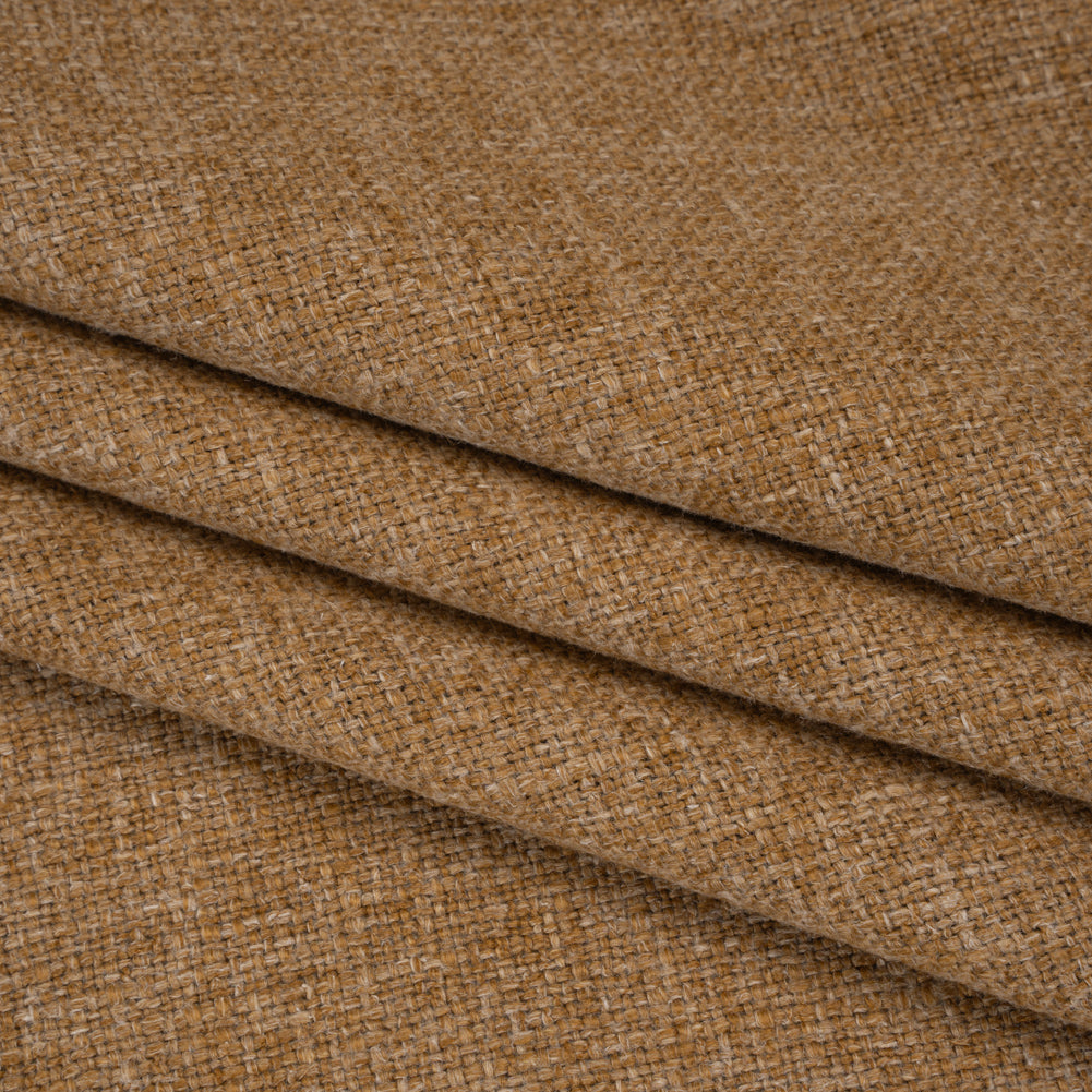 Polyester and Linen Textured Upholstery Woven - Pecan - Georgia Collection