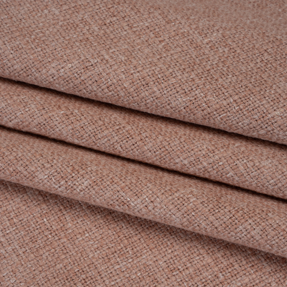 Polyester and Linen Textured Upholstery Woven - Pink Sand - Georgia Collection