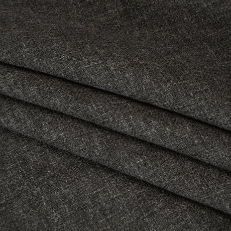 Polyester and Linen Textured Upholstery Woven - Smoke - Georgia Collection