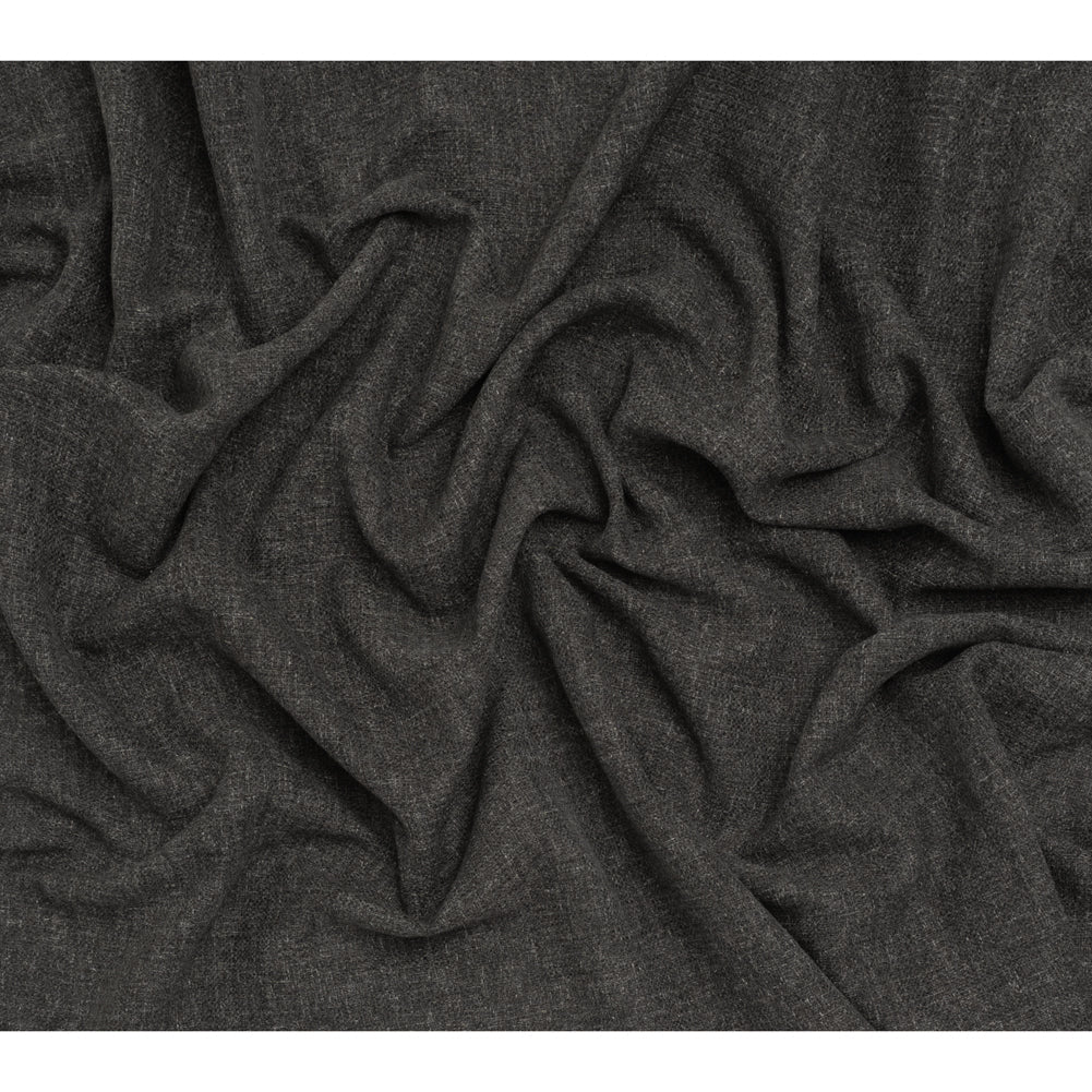 Polyester and Linen Textured Upholstery Woven - Smoke - Georgia Collection