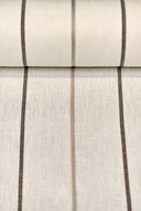 1 yarda de tela de lino duradera para manualidades con rayas espigadas en color latte cálido, ancho de 54"