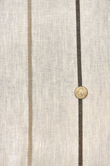 1 Yard Linen Novelty Herringbone Yarn Dyed Stripe Fabric Softened Color 54" Width