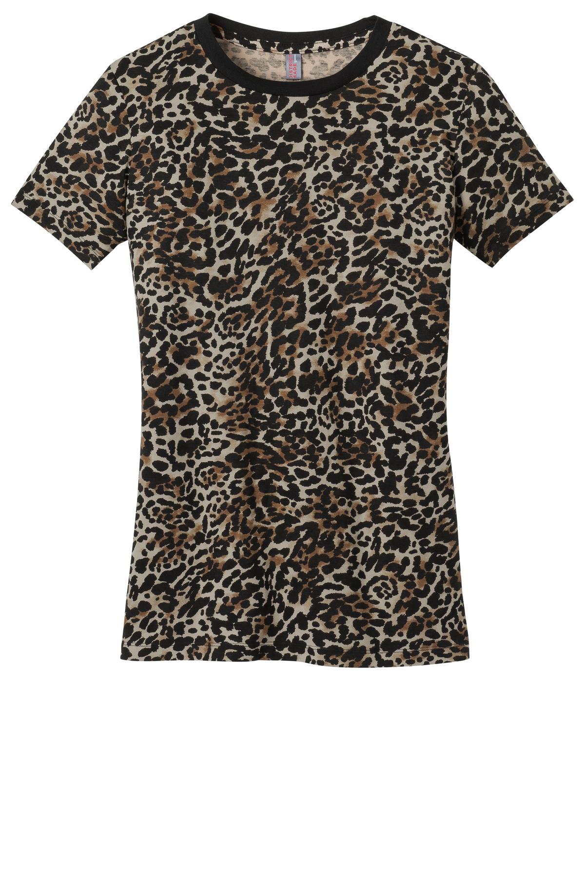 DISCONTINUED District® - Ladies Perfect Weight® Camo Crew Tee