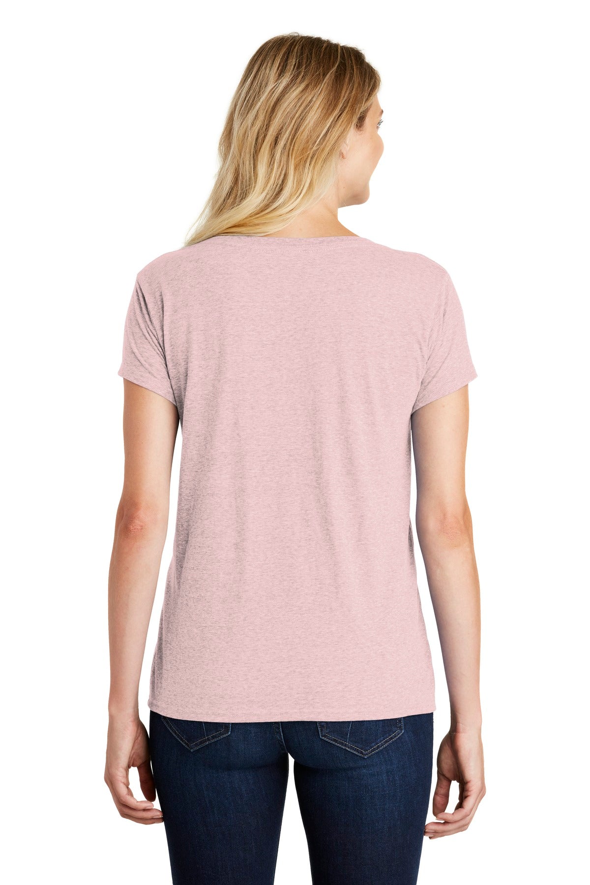 District® Women's Perfect Blend® CVC V-Neck Tee. DM1190L