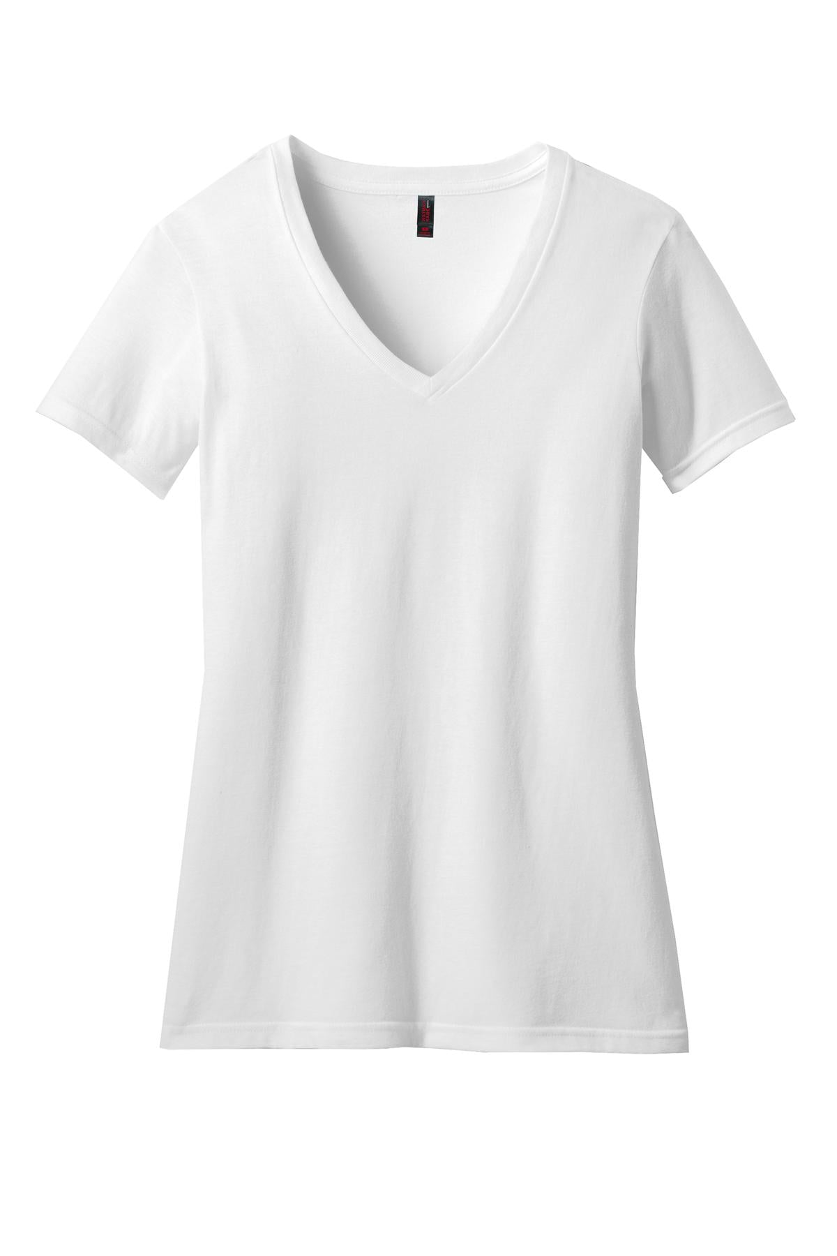 District® Women's Perfect Blend® CVC V-Neck Tee. DM1190L