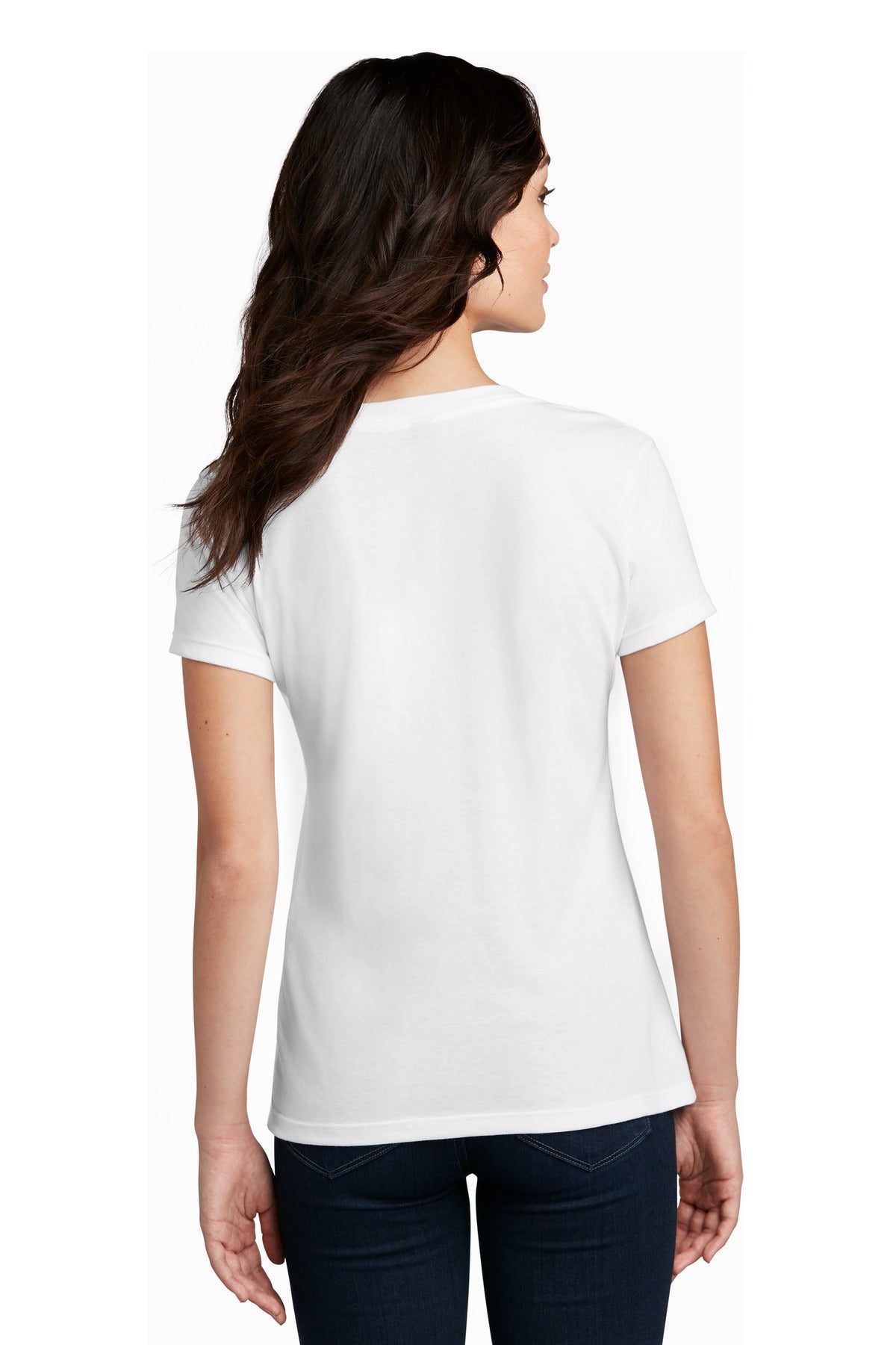 District® Women's Perfect Blend® CVC V-Neck Tee. DM1190L