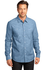 DISCONTINUED District Made® - Mens Long Sleeve Washed Woven Shirt