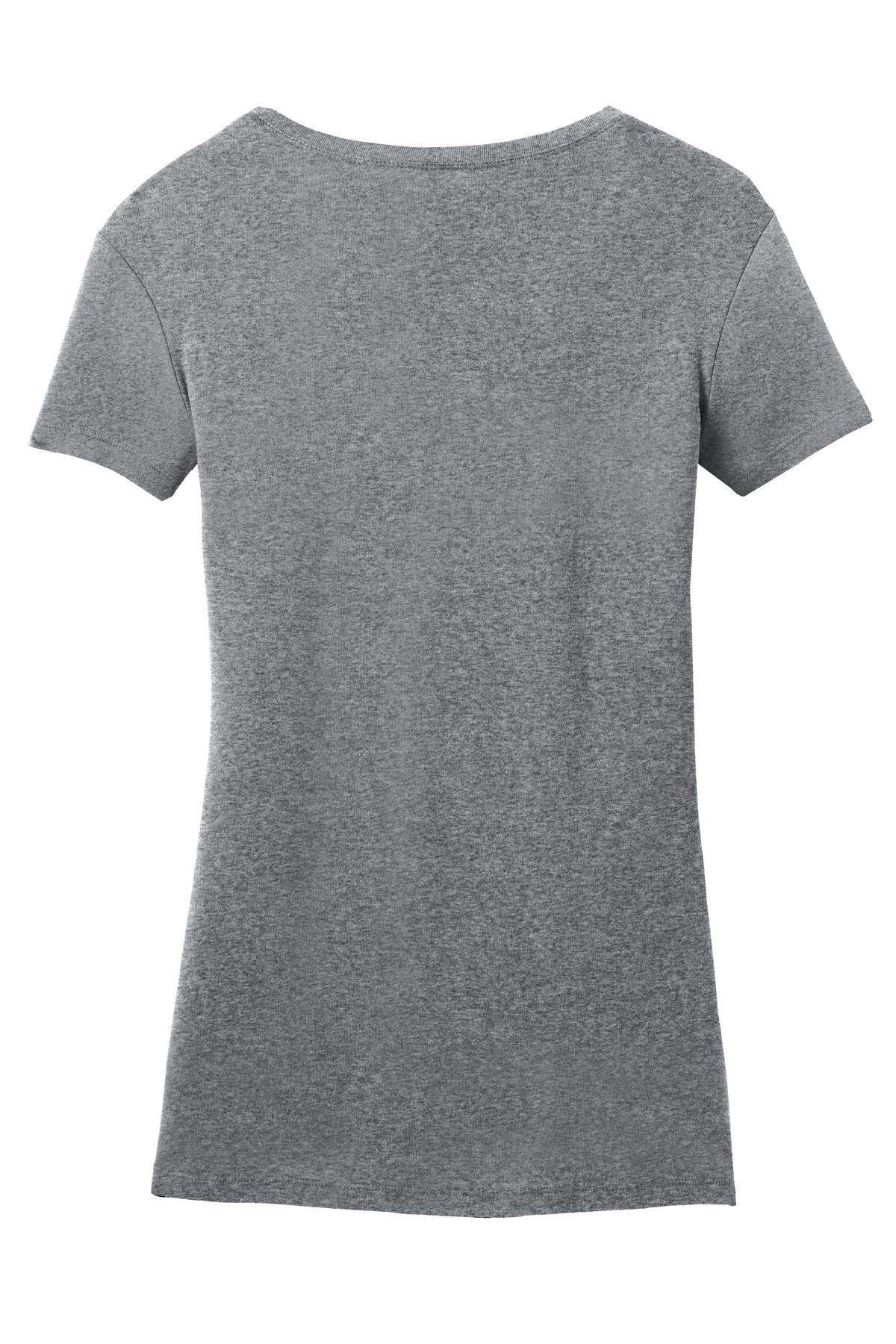 DISCONTINUED District Made® Ladies Mini Rib V-Neck Tee