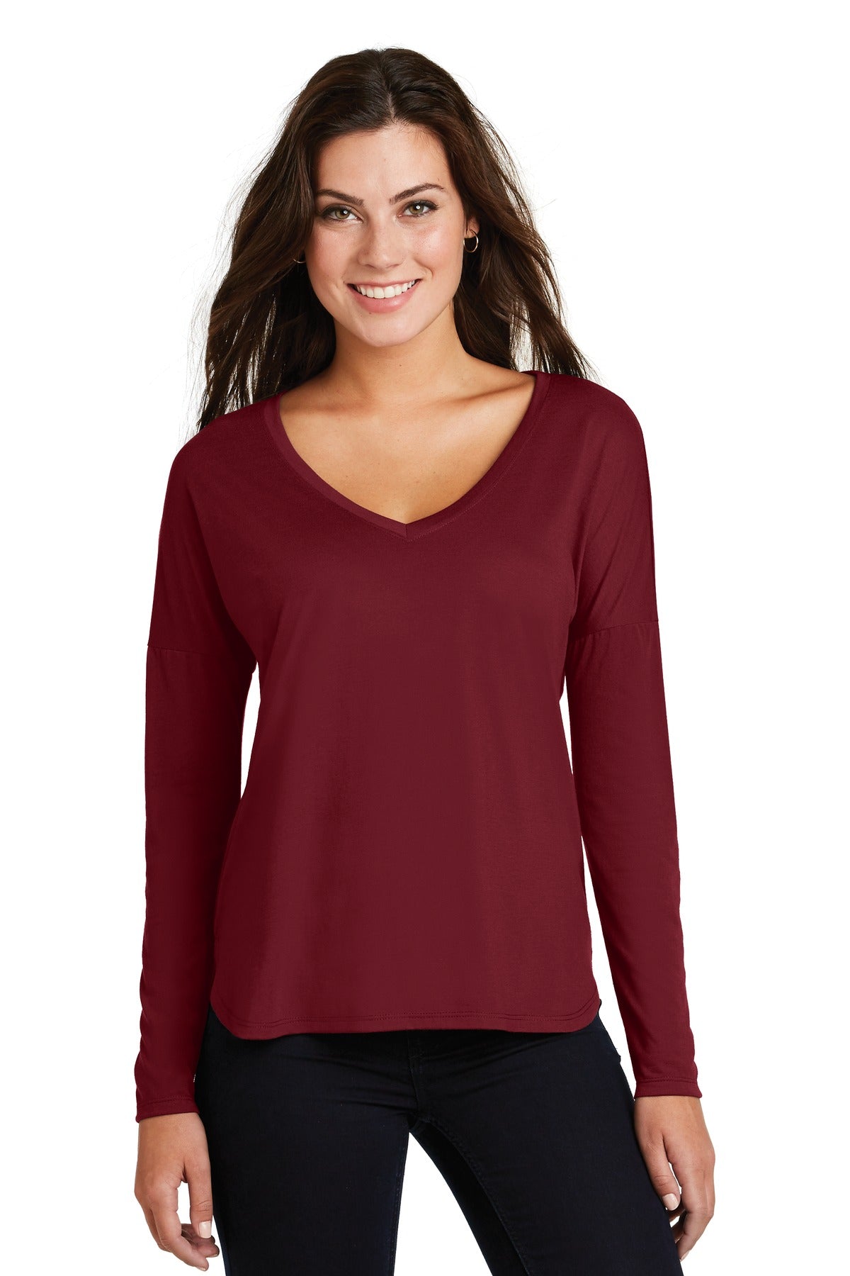 DISCONTINUED District ® Women's Drapey Long Sleeve Tee