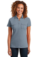 DISCONTINUED District Made® Ladies Double Pocket Polo