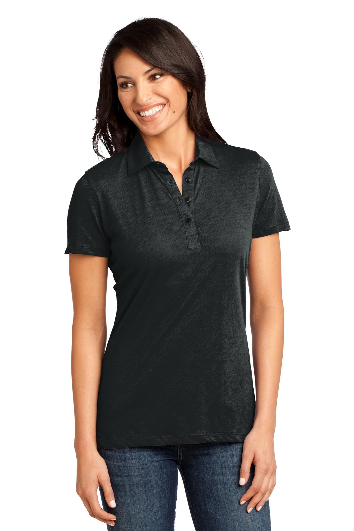 DISCONTINUED District Made® - Ladies Slub Polo