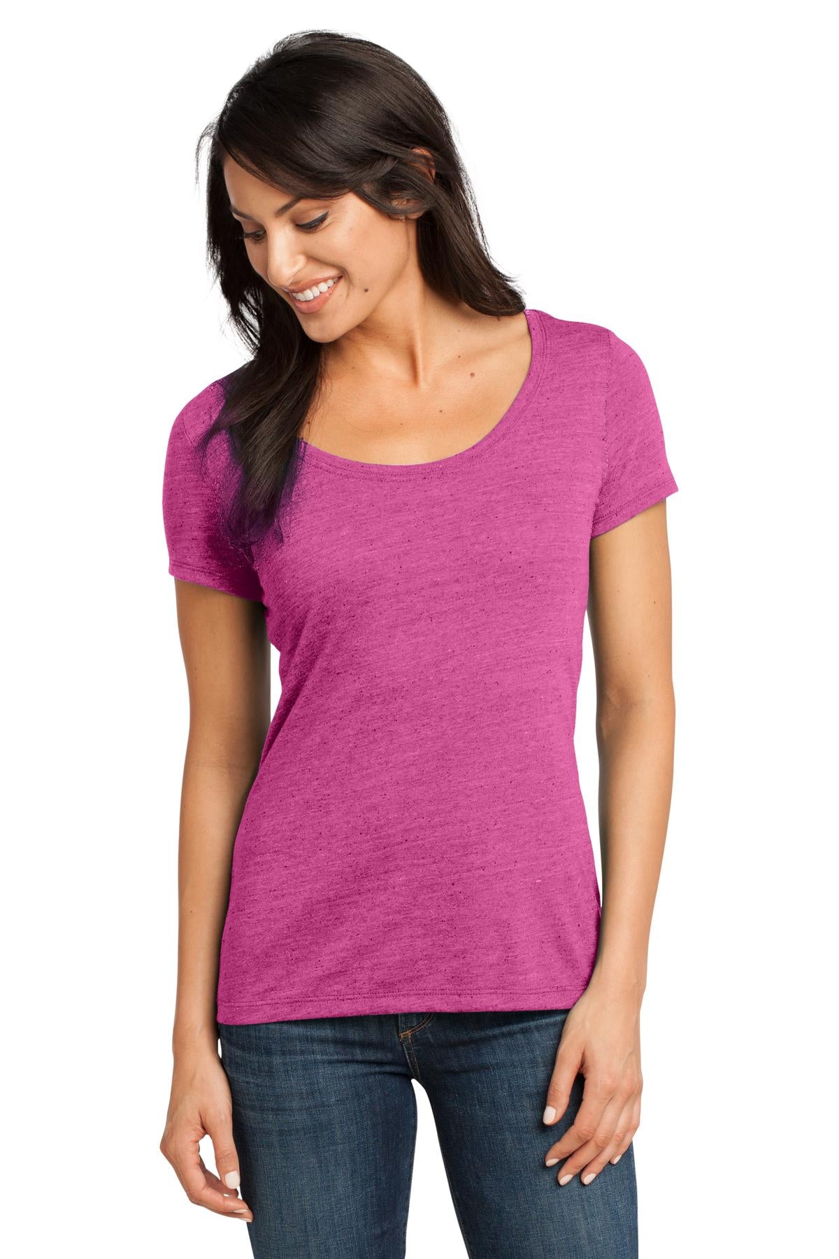 DISCONTINUED District Made® - Ladies Textured Scoop Tee