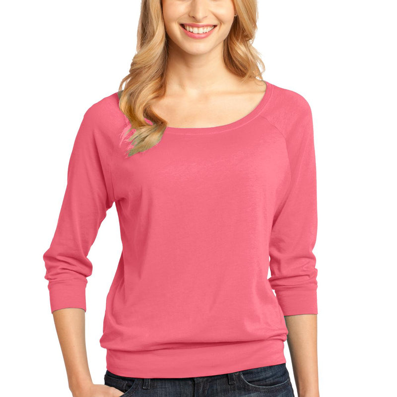 District Made® - Ladies Modal Blend 3/4-Sleeve Raglan