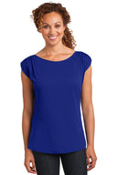 District Made® Ladies Modal Blend Gathered Shoulder Tee