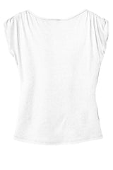 DISCONTINUED District Made® Ladies Modal Blend Gathered Shoulder Tee