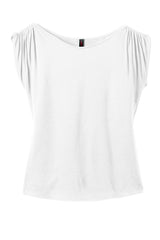 DISCONTINUED District Made® Ladies Modal Blend Gathered Shoulder Tee