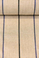 1 Yard Classic Navy Herringbone Stripe Linen Soft Apparel Fabric 54" Width
