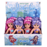 Mermaid Bath Time Doll 9" (6 Pc Display)