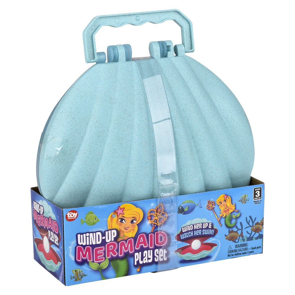 Wind-Up Mermaid Clam Shell Play Set