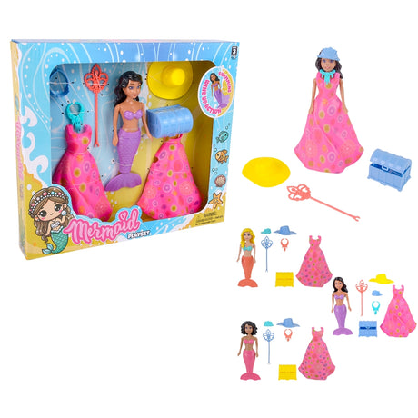 Wind-Up Mermaid Dress Up Playset (1 DZ)