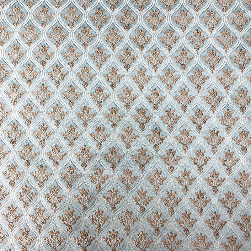 Dominic Polyester Fabric - Two-Toned Floral Jacquard, 55" Width (1 Yard)