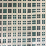 Domino Square Cut Velvet Polyester Fabric - Multi Color Square Pattern, 55" Width (1 Yard)