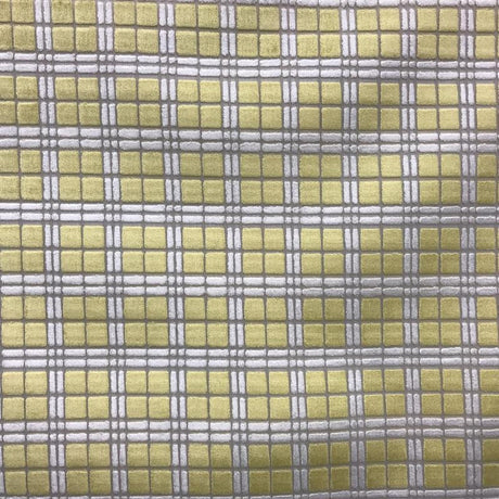 Domino Square Cut Velvet Polyester Fabric - Multi Color Square Pattern, 55" Width (1 Yard)